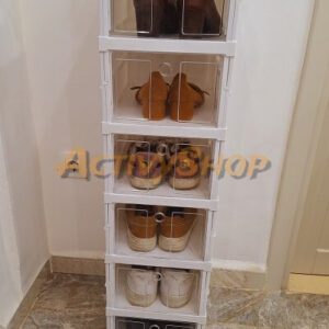 خزانة الأحذية القابلة للطي – 6 طبقات في كل صف – أنيقة، عملية وتوفر المساحة