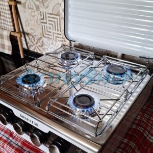 موقد ڨولد ستار بـ 4  شعلات قوية وتصميم عصري أبيض